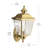 Bellana Polished Brass 1-Light Outdoor Wall Light with Clear Beveled Glass