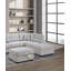 Canapé modulaire rembourré en L avec repose-pieds-519411733