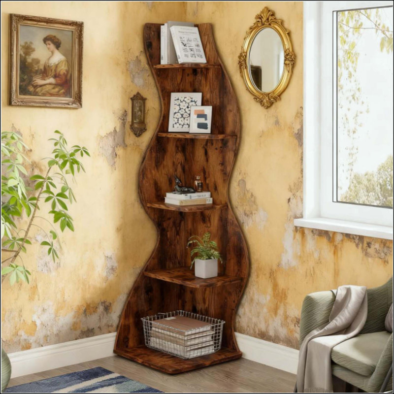 Support pour plante à 5 niveaux, Brun
