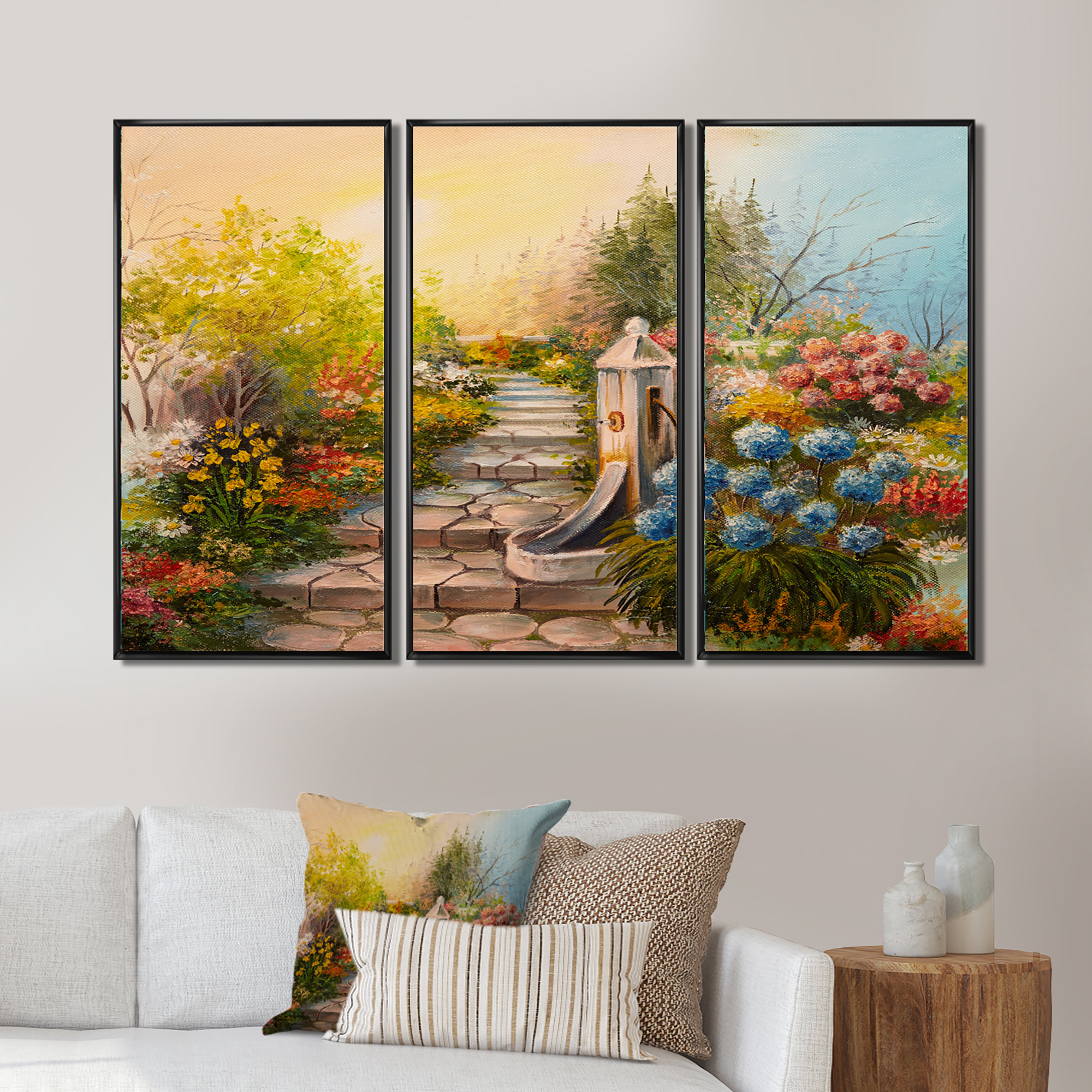 3 piece wall art for stairs