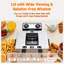Friteuse 1800 W 5,3 pte avec 3 paniers de friture, température réglable, couvercle avec fenêtre de visualisation, acier inoxydable