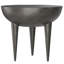 Table de bout ronde en aluminium 18 po Graphite
