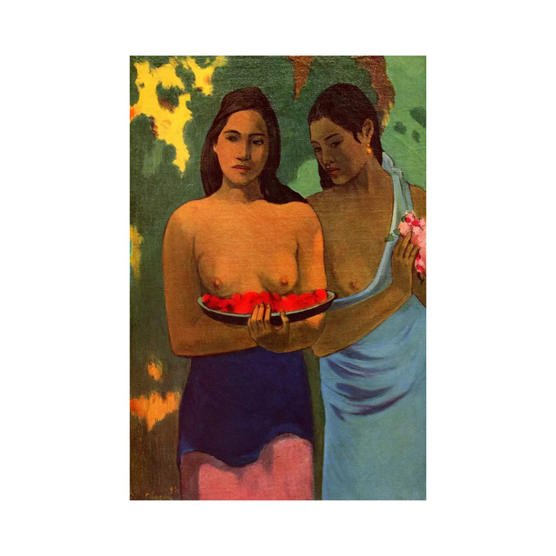 Deux Thaitiennes (Two Tahitian Women) by Paul Gauguin - Wrapped Canvas Gallery-Wrapped Canvas Giclée