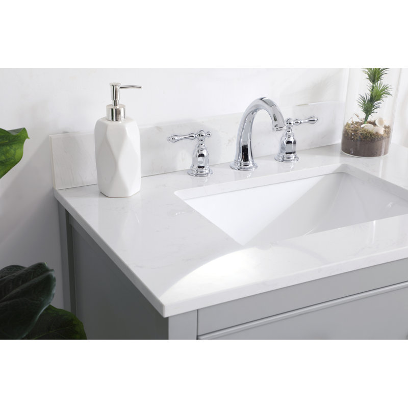 Ensemble de meuble-lavabo simple 30 po Jimerson, Gris