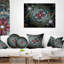 Coussin décoratif imprimé floral foncé