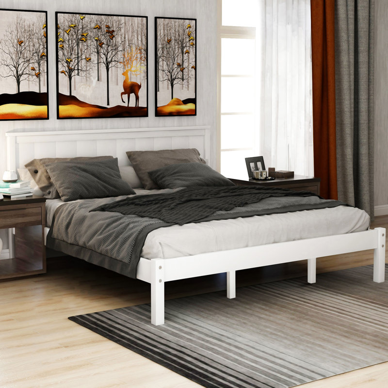 Beckville Platform Bed, White, Queen