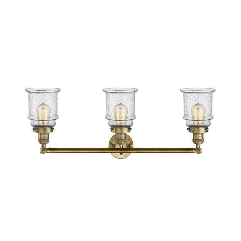 Éclairage pour salle de bain 3 lumières Galaviz, Graine 2, Laiton brossé, Ampoule DEL 6 watts Vinage