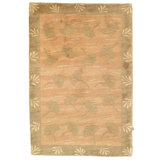 Canvello Tibetan Japanese Leaf Wool Rug - 4′1" × 6′1"