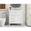 »Meuble-lavabo moderne avec lavabo supérieur, armoire de rangement à évier simple avec 2 tiroirs et un tiroir basculant