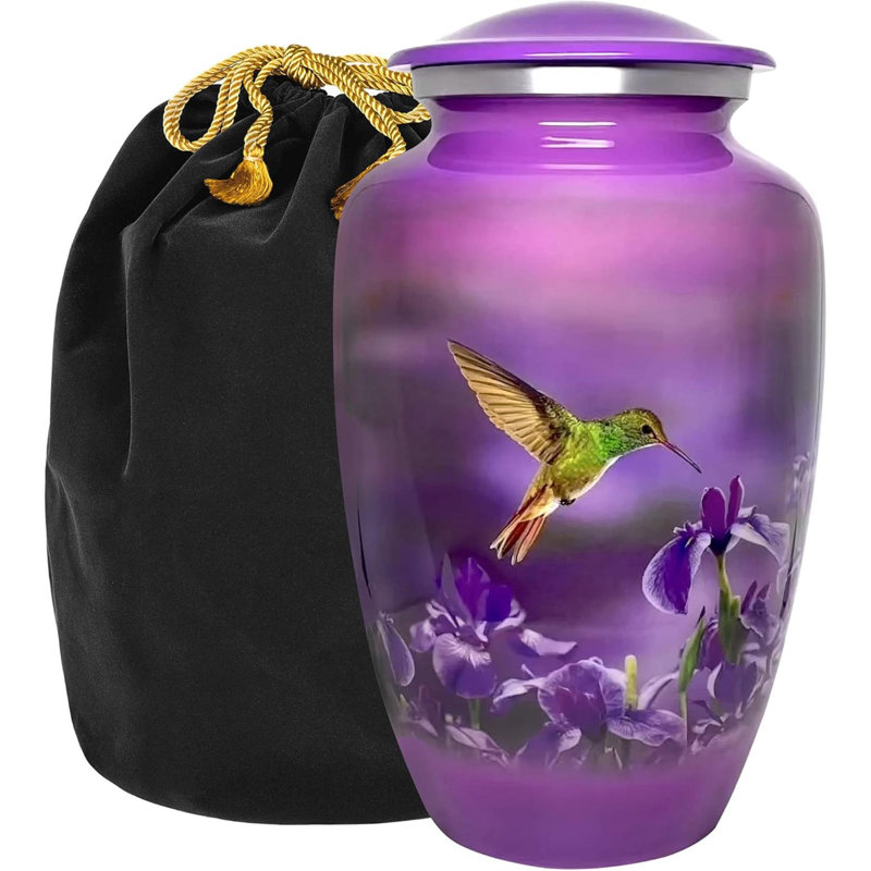 Urns For Human Ashes Adult Female And Male Decorative Burial Urn Funeral Cremation Urns For Women And Men Hummingbird