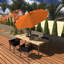 Parasol de marché octogonal Loudean-564628050