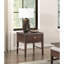 Table de bout, classique avec tiroirs de rangement usb port de charge brun finition meubles de salon 1pc