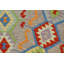 Tapis de couleur rouille mauve à motif géométrique fait à la main 6 pi 9 po x 9 pi 6 po Kemyah