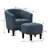 Aricely Upholstered Barrel Chair with Ottoman-1571073325