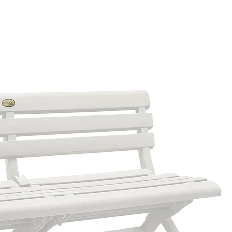Banc de jardin en plastique Westport, Blanc