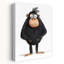 Curious Black Monkey Contemporary Monkey Wall Art Print by Mathieu - Wrapped Canvas Print-412734549