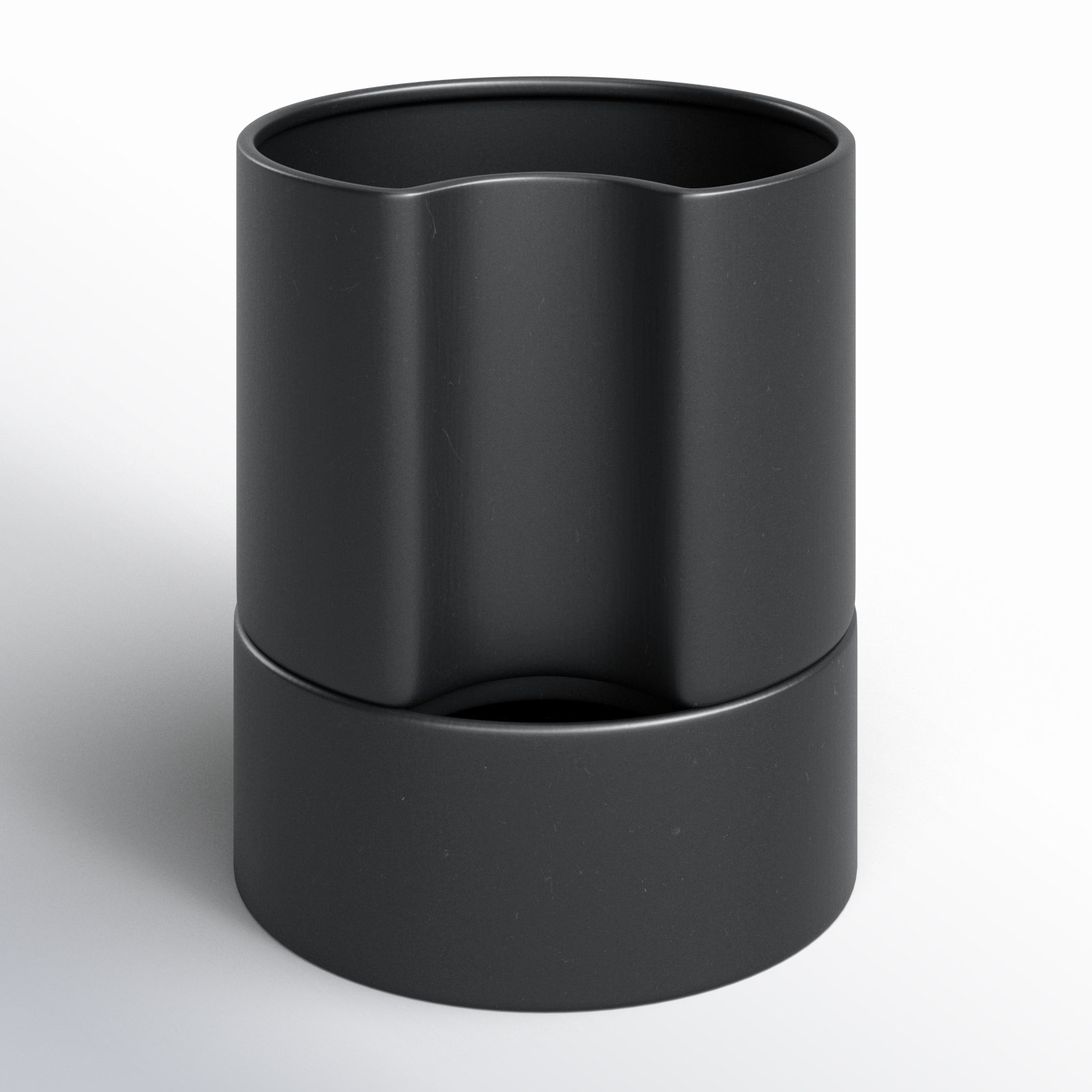 Patti Handmade Ceramic Pot Planter, Black, 7" H x 6" W x 6" D