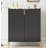 2 Doors Home Wine Bar Cabinet With Wine Rack & Adjustable Storage Shelf, Modern Sideboard With Soft-closing Hinge