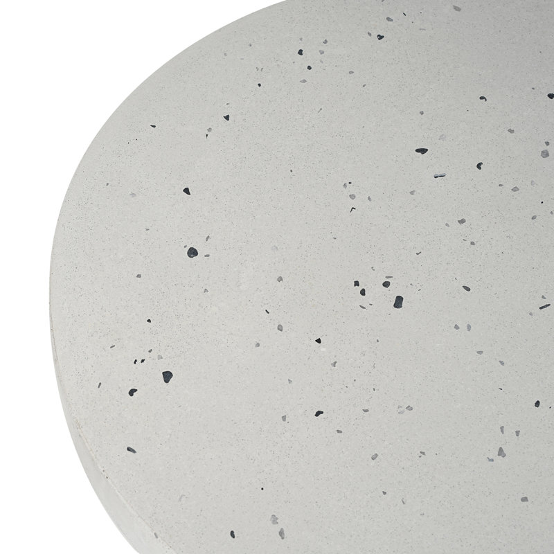 Banc de salle à manger ovale en béton 60 po Terrazzo