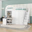 Lit mezzanine avec garde-robe, bureau et tablettes-5461743