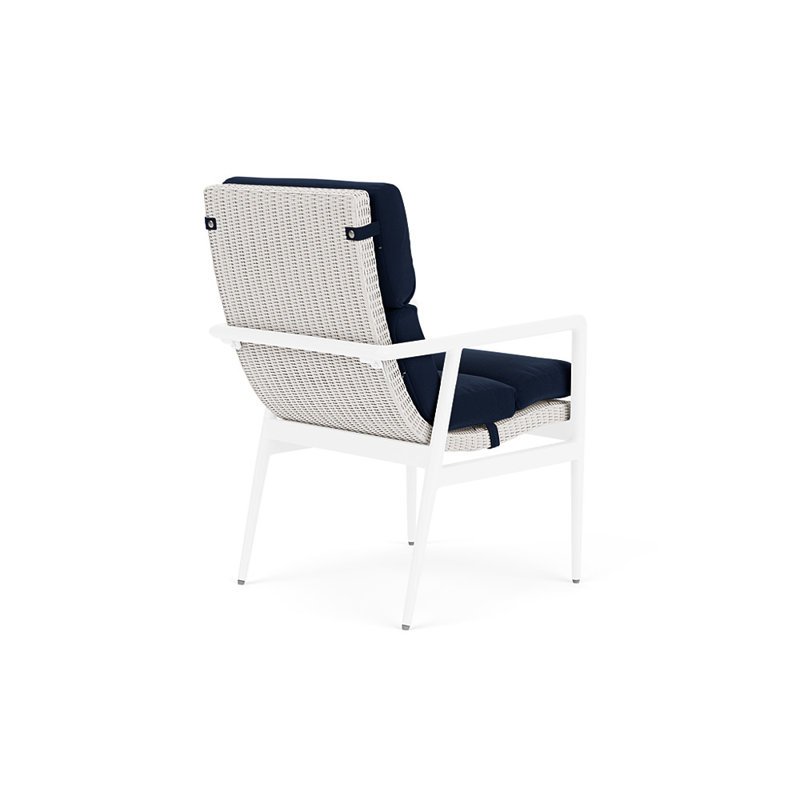 Cascade Outdoor Dining Armchair, Decorline Navy, White