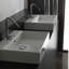 Lavabo de salle de bain carré à double fixation avec trop-plein Illimité-9721388-50912327