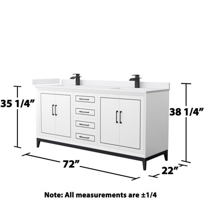 Ensemble de meuble-lavabo double 72 po Marlena