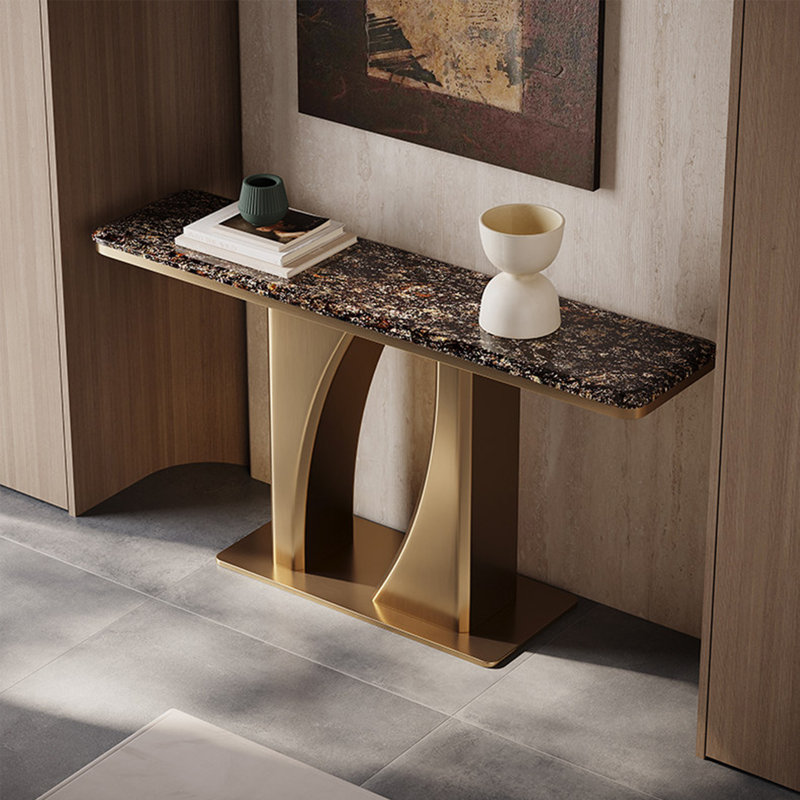 Console Italian Light Luxury, H 33,5 po x l 39,4 po x P 13,8 po