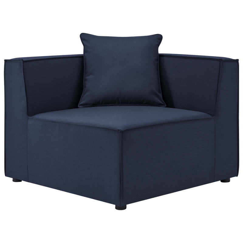 Fauteuil d'angle rembourré de patio Saybrook, Sunbrella® bleu marine