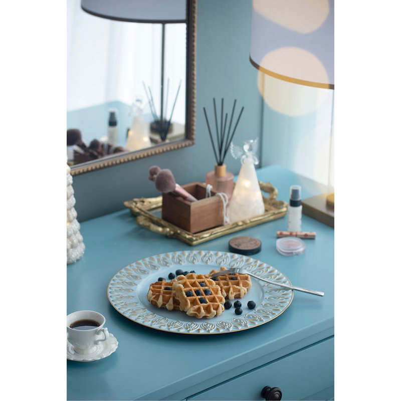 Ensemble de 8 assiettes de présentation en plastique, D 14 po