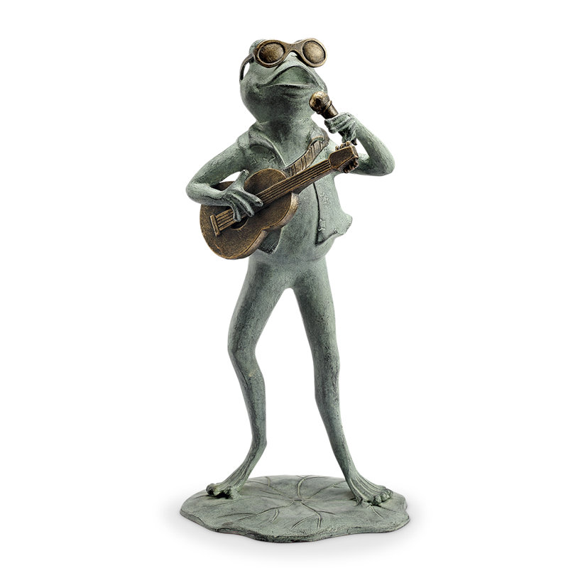 Frog Musician Garden Statue
