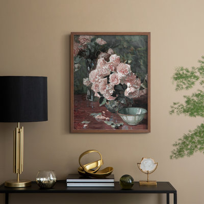Impression florale vintage avec encadrement CCL XXVI - bois massif