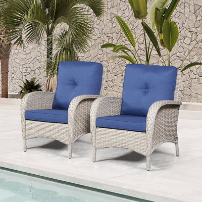 Chaise de patio avec coussins Gaetanino
