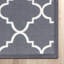 Tapis gris antidérapant à motif treillis Bethie-24753936