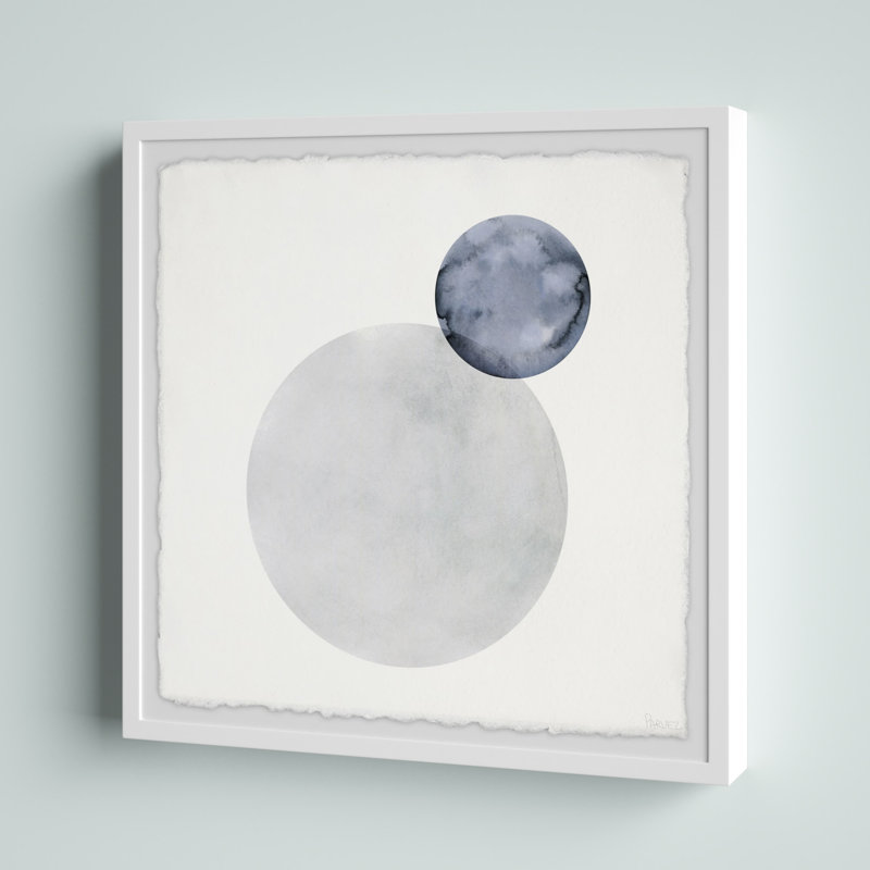 «MarBLE Gray Circles», reproduction encadrée, H 12 po x l 12 po x P 1,5 po