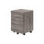 Classeur mobile à 3 tiroirs - Armoire de rangement de bureau moderne et support pour imprimante, roues verrouillables, brun taupe-121912565