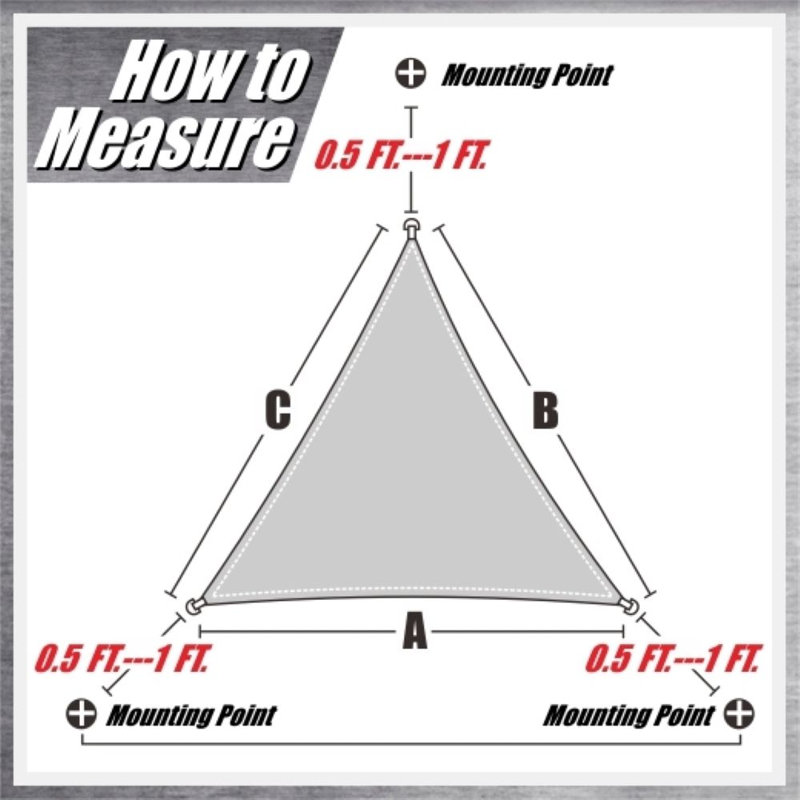 Toile d'ombrage imperméable Royal Shade, Beige, 13 pi x 22 pi x 25,6 pi