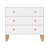Aurey 3 Drawer Kids Dresser With Engineered Wood Frame And Tapered Wooden Legs-1393852764