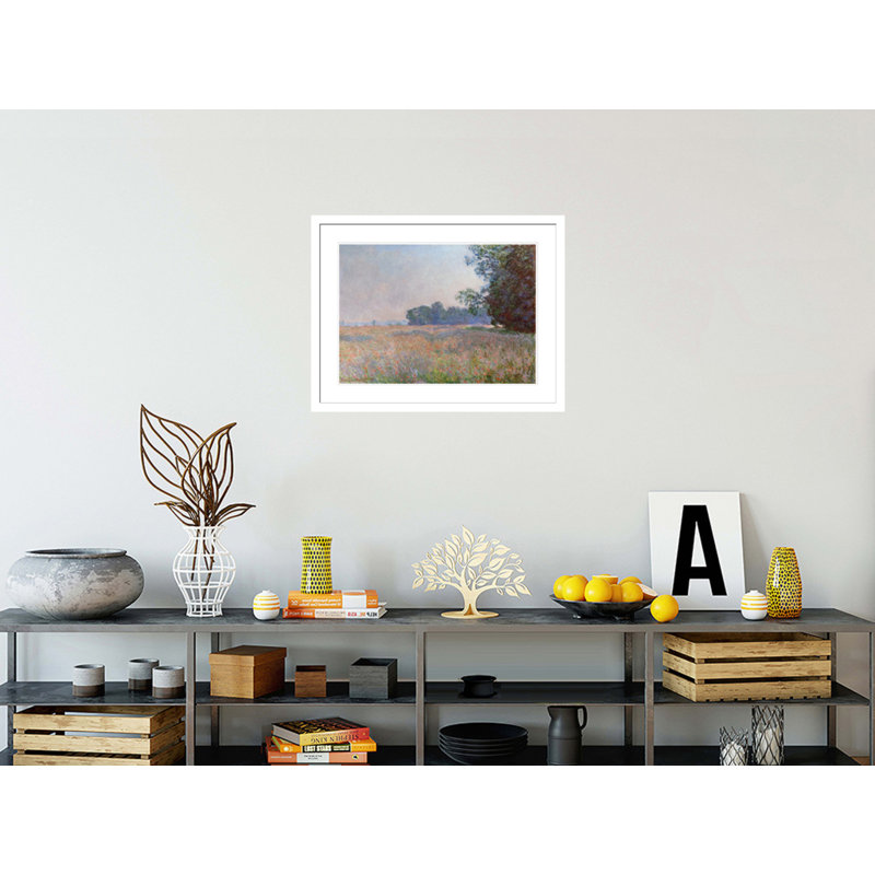 «Oat Field» par Claude Monet, impression giclée sur cadre, H 22,82 po x l 29,5 po