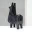 Black Ribbed Llama Sculpture Aluminum Table Décor-125136783