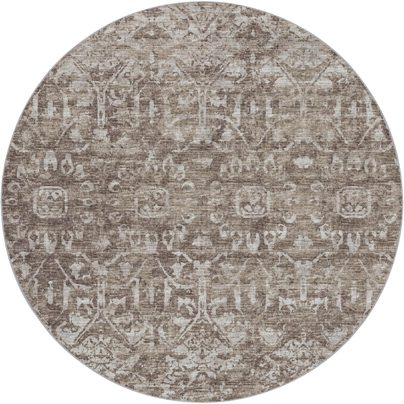 Tapis serpentin haut de gamme Premium ADS40, Brun, Rond 8 pi