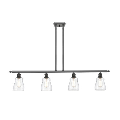 Luminaire suspendu linéaire à 4 lumières pour îlot de cuisine Mccarver