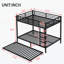 Lit en métal avec lit gigogne simple-702169558