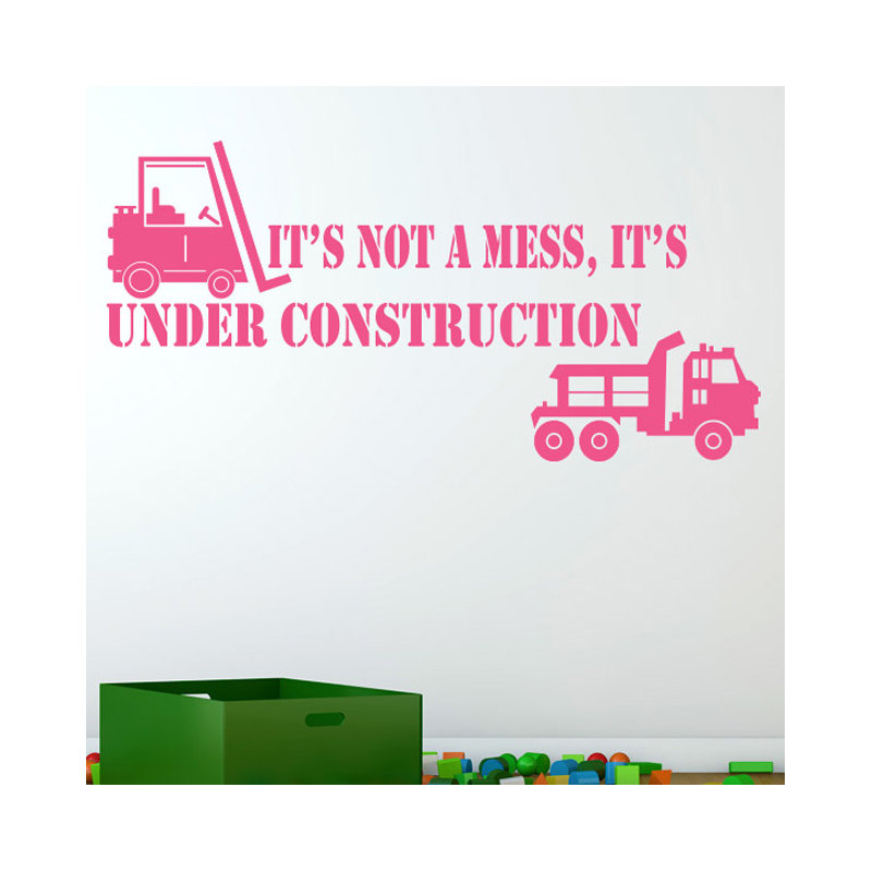 Non-Wall Damaging Wall Decal, Pink, Large