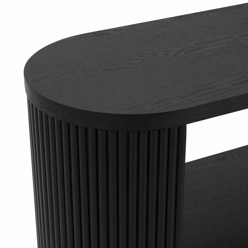 Console américaine simple, H 29,9 po x l 70,9 po x P 14,2 po, Noir