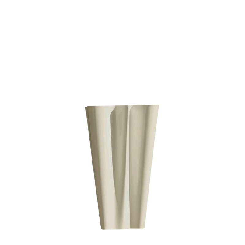 Bye-Bye Resin Pot Planter, 39.25" H x 23.5" W x 22" D, Ecru