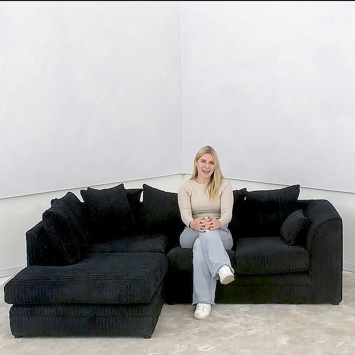 Zipcode Design Moana 3 Seater Corduroy Corner Sectional & Reviews