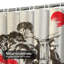 Rideau de douche japonais avec 12 crochets-1943248167