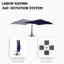 Parasol de marché rectangulaire à manivelle 10 * 13ft Cantilever-167093902