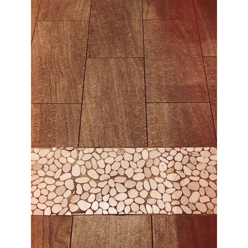 Flat 12" x 12" Pebble Mosaic Tile